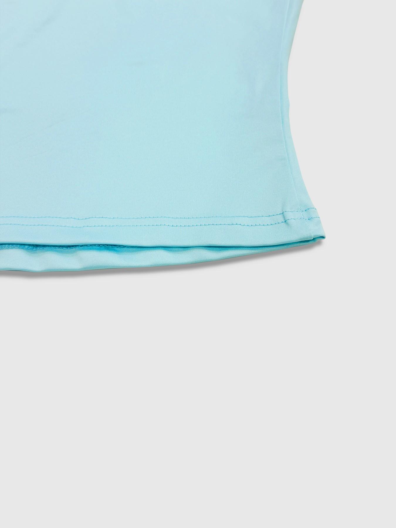 Women's Light Blue Black Trim Color Block Square Neck Crop Cami Top, Y2K Aesthetic 4-Way Stretch Ultra Soft Workout Tank, Casual Quick Dry Camisole, Perfect for Yoga, Training, Daily Wear #springsaledeals2026 #summeroutfits #tiktokshopmademebuyit