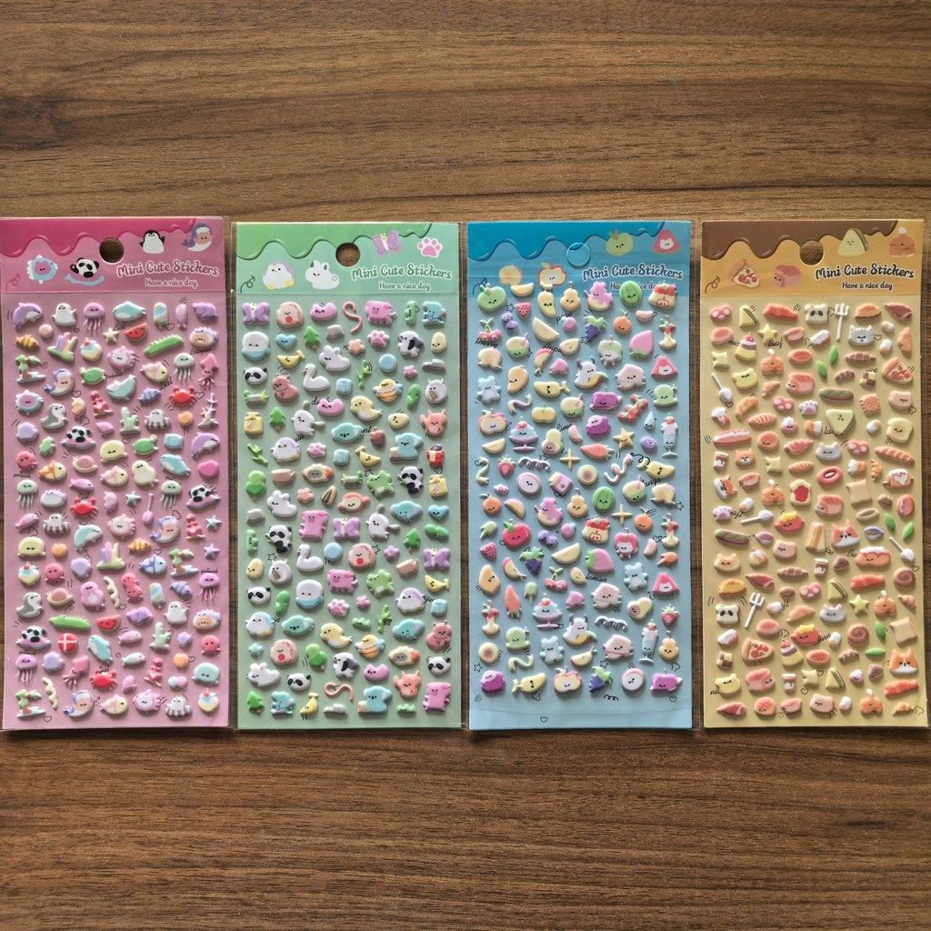 4-Pack Tiny Cute Mixed Element Funny Stickers - Vibrant Decor Embellishments for Water Bottles, Stationery & Daily Gadgets, DIY Sticker, Diary Sticker, Sticker Sheets, Sticker Packs