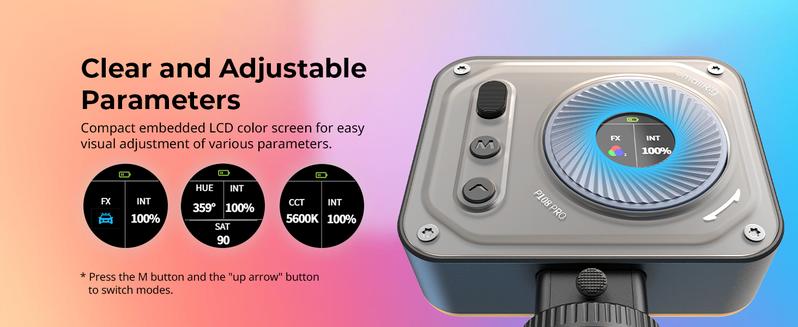 SmallRig Vibe P108 Pro RGB Video Light, Portable Led Camera Light for Photography, Cold Shoe Light, CRI95+, 2500-6500K, 12 Effects, Fill Light Accessories for Content Creator, Streaming 4661 Lighting Smartphone