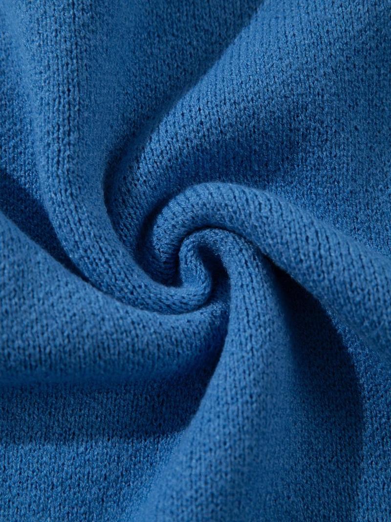 Men's New Casual Loose Fit Knitted Sweater, Spring Autumn Winter Long Sleeve Round Neck Pullover, Vintage Street Style Letter Print