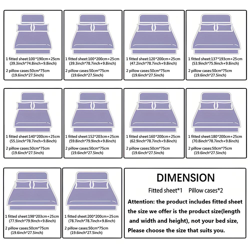 3pcs Fitted Sheet Set: 1 Fitted Sheet + 2 Pillowcases, Pensive Pitbull Pattern, High-End European and American Style Bedding, Soft and Comfortable, Perfect for Bedrooms, Hotels, or Dormitories