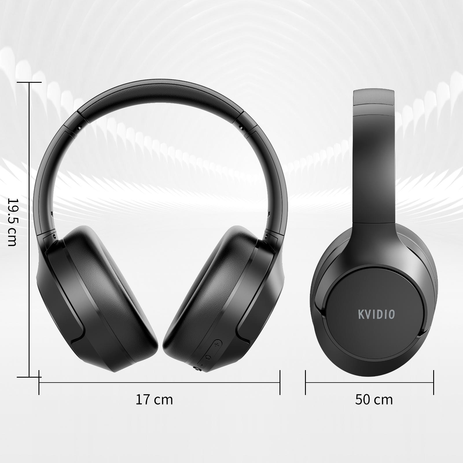 【Live】Wireless Bluetooth Headphones, Over-Ear, Active Noise Cancelling, Hi-Res Audio, 70 Hours Battery Life, Foldable Design, Lightweight and Portable, with Microphone for iOS/PC/Android, Ideal for Home Office, Business Trips Black Electronic