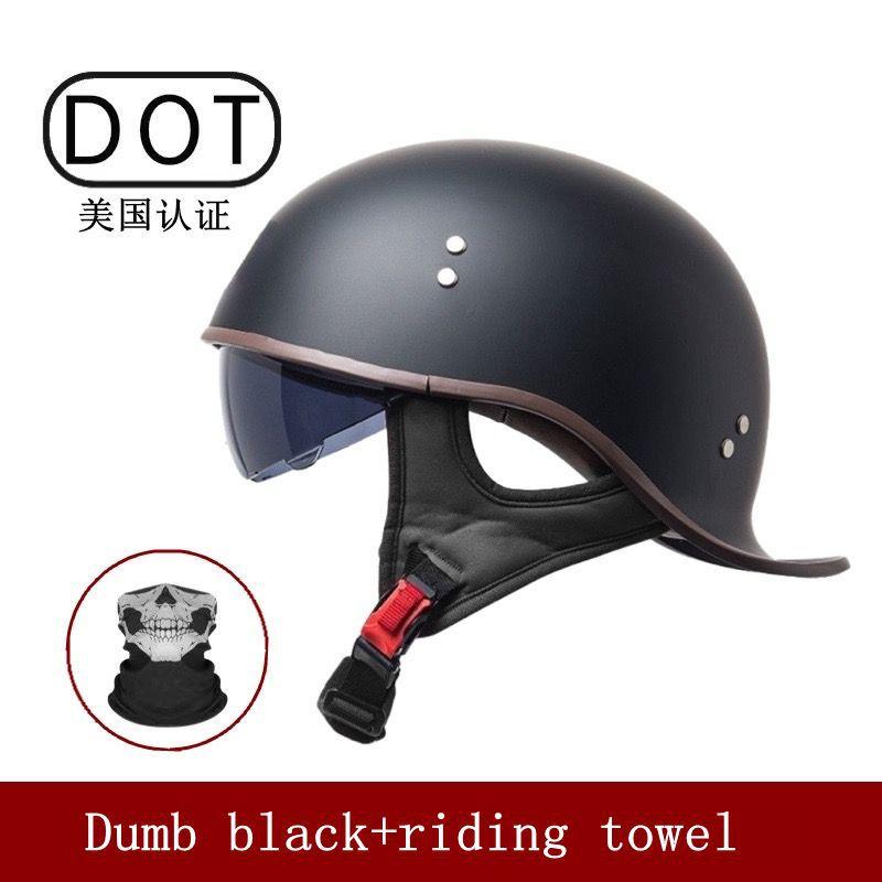 Trendy Personality Motorcycle Half Helmet, Dot Certified Vintage Harley Helmet, Unisex Riding Safety Helmet, Stylish and Secure