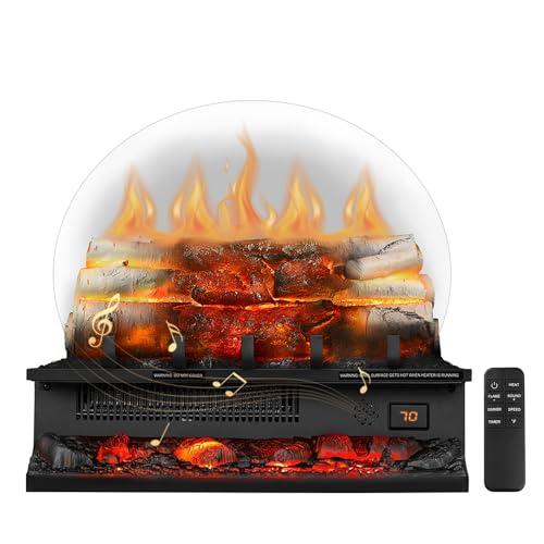 R.W.FLAME Electric Fireplace Log Heater,20" Fireplace Inserts with Crackling Sound,5 Flame Brightness,Heater 750W/1500W,Remote Control&Timer,Overheating Protection for Home and Office Decor R.W.FLAME Electric Fireplace Log Heater,20" Fireplace Inserts with Crackling Sound,5 Flame Brightness,Heater 750W/1500W,Remote Control&Timer,Overheating Protection for Home and Office Decor