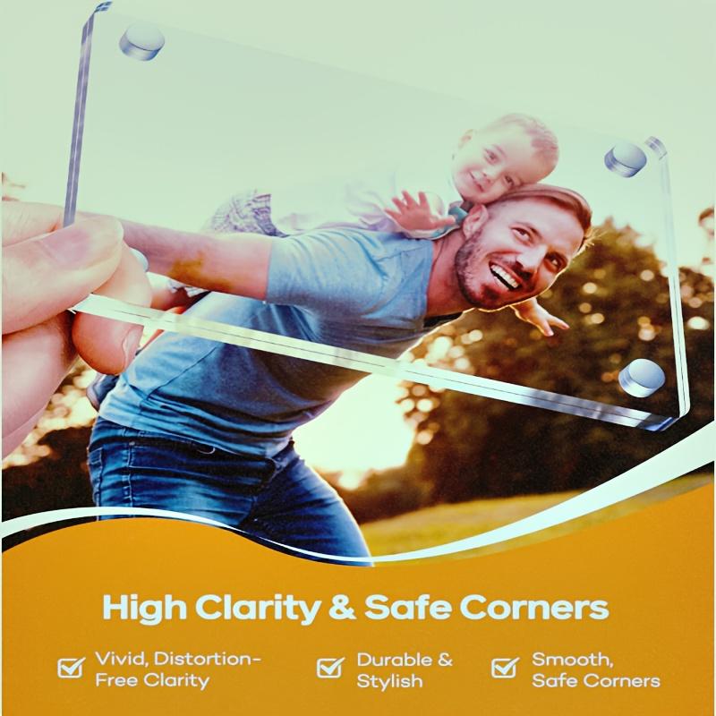 2-Pack Magnetic Car Sun Visor Photo Clips, Transparent Acrylic Display Picture Holder, Suitable for Family and Pet Photos, Easy-to-Install Design, Warm Gift foers, Durable Stylish Car Accessories, Car Sun Visor Frames, Mom Car Accessories, Car Supplies