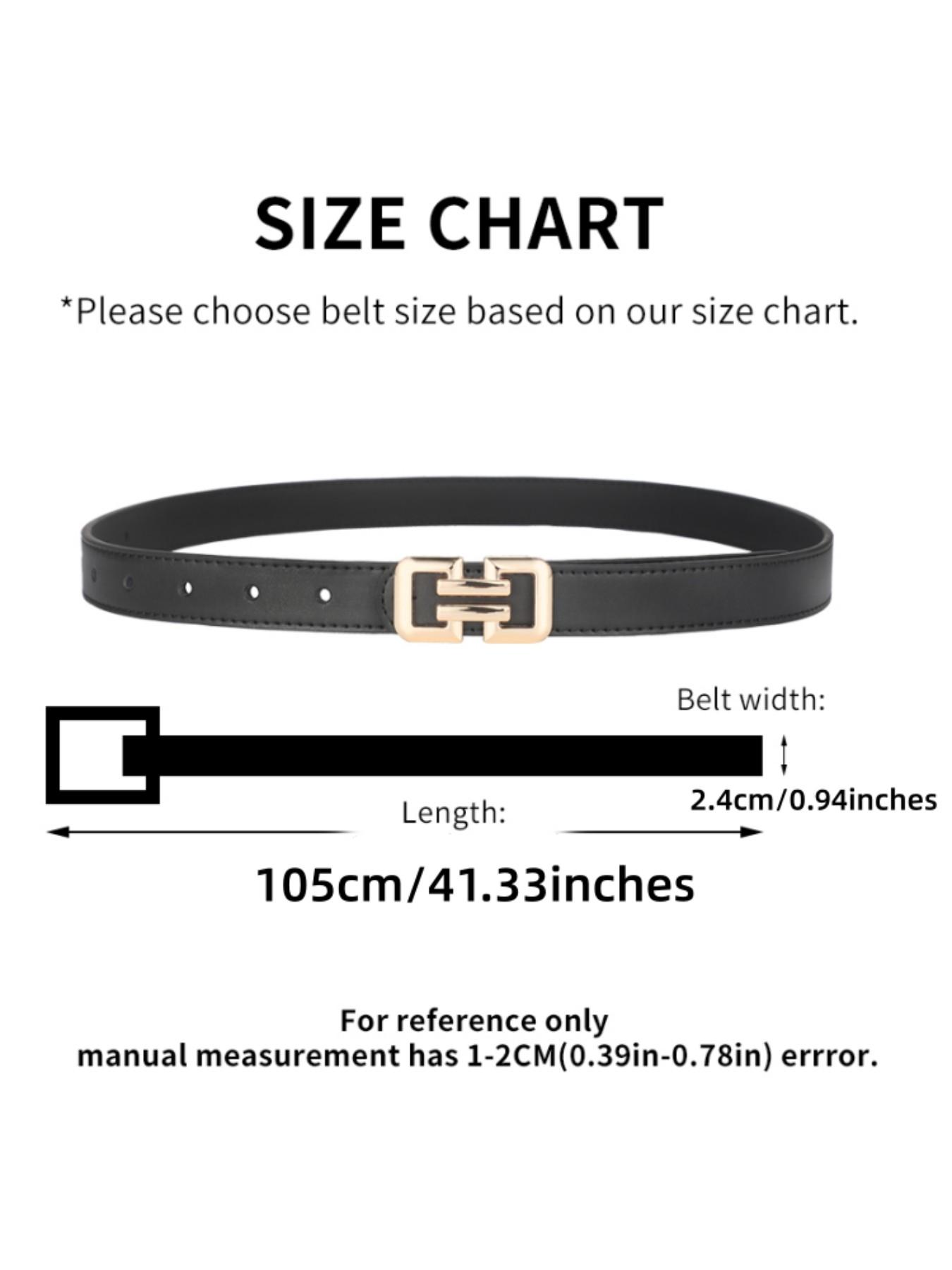 Luxury Women's Belt Fashion Denim Accessory, 2.4cm Wide Skinny Waistband, Suitable for Various Occasions, Ladies PU Leather Belt