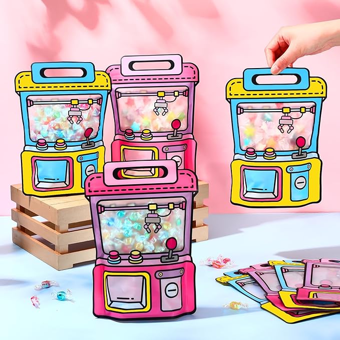 40/100 Pcs Back to School Cartoon Backpack Goodies Bags Snack Bags Candy Bags Plastic Gift Bags with Handle Transparent Window Treat Bags for Teacher Student Women,School Classroom Supplies,Birthday Party kindergarten Vibrant Orange Celebrations Gift