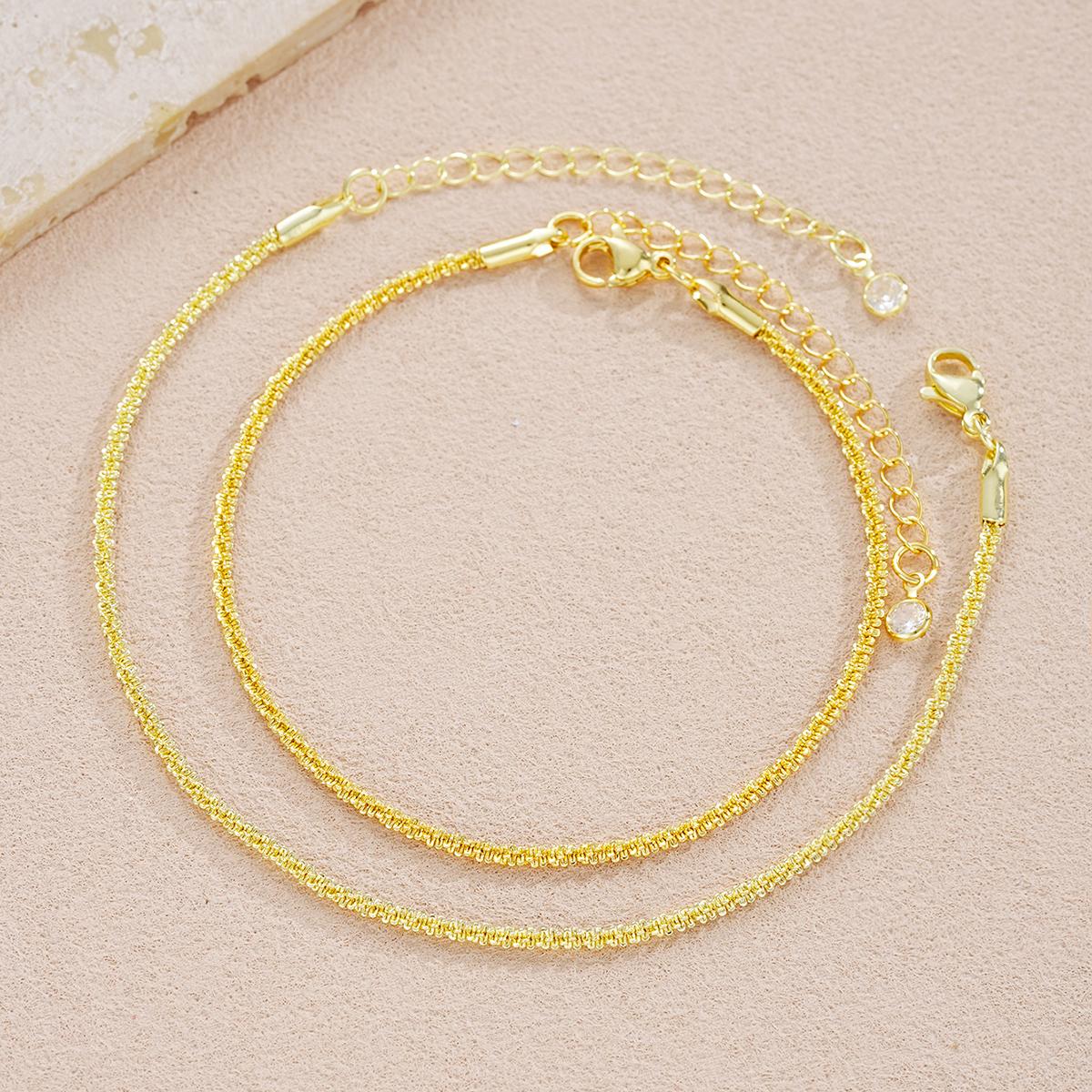 4pcs Dainty Layered Waterproof Anklet For Women Adjustable Womens Anklet Set Stackable Figaro Beaded Cuban Link Anklets Daily Clothing Decor For Beach Summer Trendy All-match & Exquisite Jewelry Gift For Outdoorfun