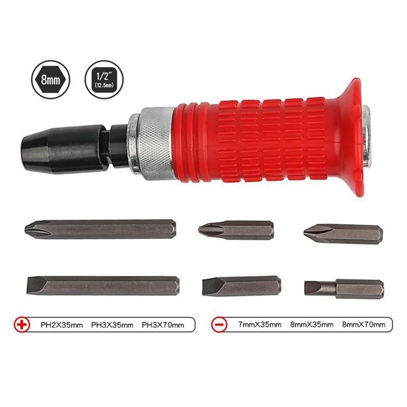 7PCS Impact Screwdriver Set Impact Screwdriver Impact Screwdriver Percussion Batch Tool Kit