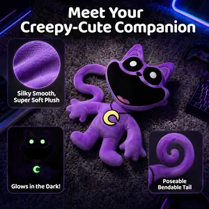 Smiling Critters Horror Smile Animal Series Plush Toy, High Elastic PP Cotton, Funny Cute Style, Pillow Backrest, Holiday Gift