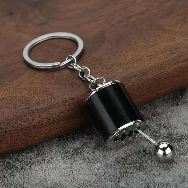 1pc Mini Car Gear Shift Keychain, 6 Speed Manual Transmission Gearbox Key Ring, Novelty Fidget Toy Gift for Car Lovers & Mechanics