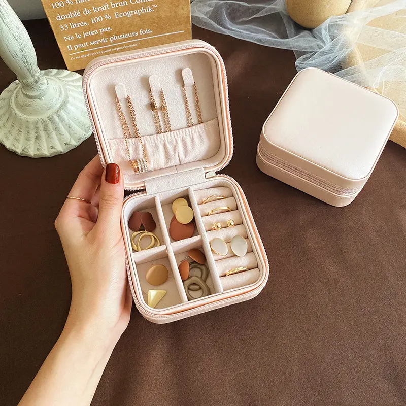 1pc Jewelry box Household ins Wind Ring Box Earrings Necklace Earstuds Storage Jewelry box Women's storage box