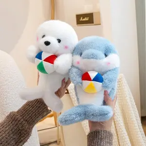 1pc Cute Marine Animals: Seal, Dolphin, Walrus Plush Toy - Soft Polyester Stuffed Animal Doll, Ideal Gift for Youngsters, Playful Animal Design, Soft Texture, Perfect for Room Decoration, Playful Animal Design|Soft Texture