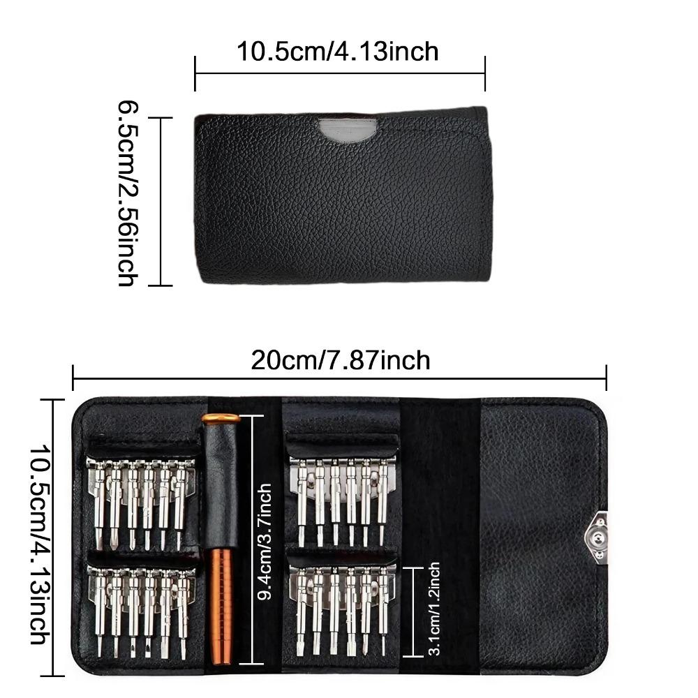 25-in-1 Precision Screwdriver Set: Multifunction Electronic Repair Tool for Phone, Computer, Watch, Gadgets. Interchangeable Bits, Replaceable Screwdriver Bits, Anti-Slip Handle, Portable Design for Home DIY & Professional Use.