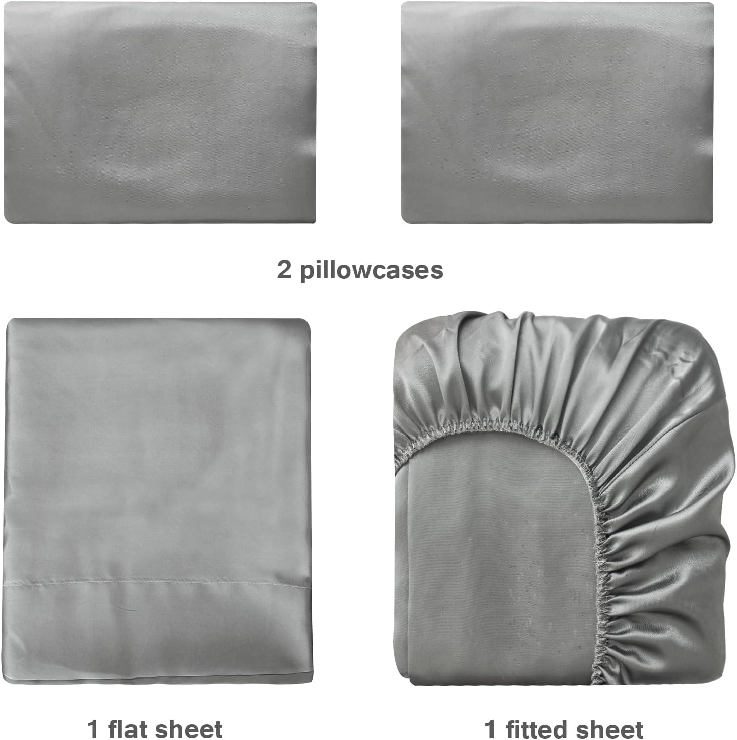 4-Piece Extra Deep Pocket Cooling Satin Sheet Set Air Mattress, Solid Color Luxurious Silky Summer Bedding Set, 1 Fitted Sheet 1 Flat Sheet 2 Pillowcases #TiktokShopSpringGlowUp 4-Piece Extra Deep Pocket Cooling Satin Sheet Set Air Mattress, Solid Color Luxurious Silky Summer Bedding Set, 1 Fitted Sheet 1 Flat Sheet 2 Pillowcases #TiktokShopSpringGlowUp