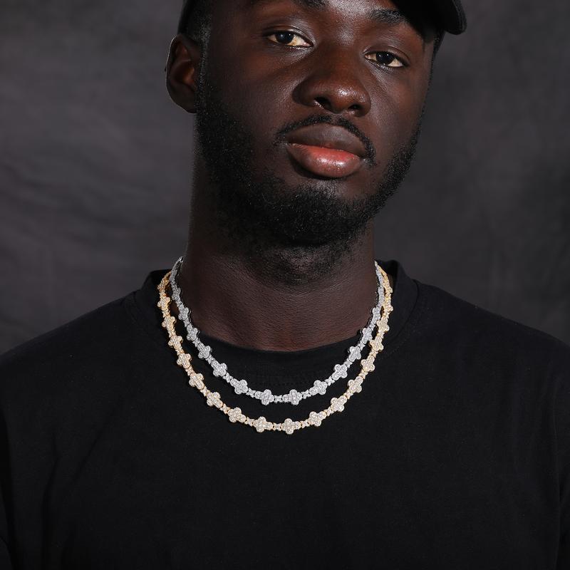 【#NS9250035】Original Design Cross Star Tennis Chain Necklaces for Women 10mm S925 Sterling Silver  Iced Out Iced Out Fashion Jewelry for Christmas