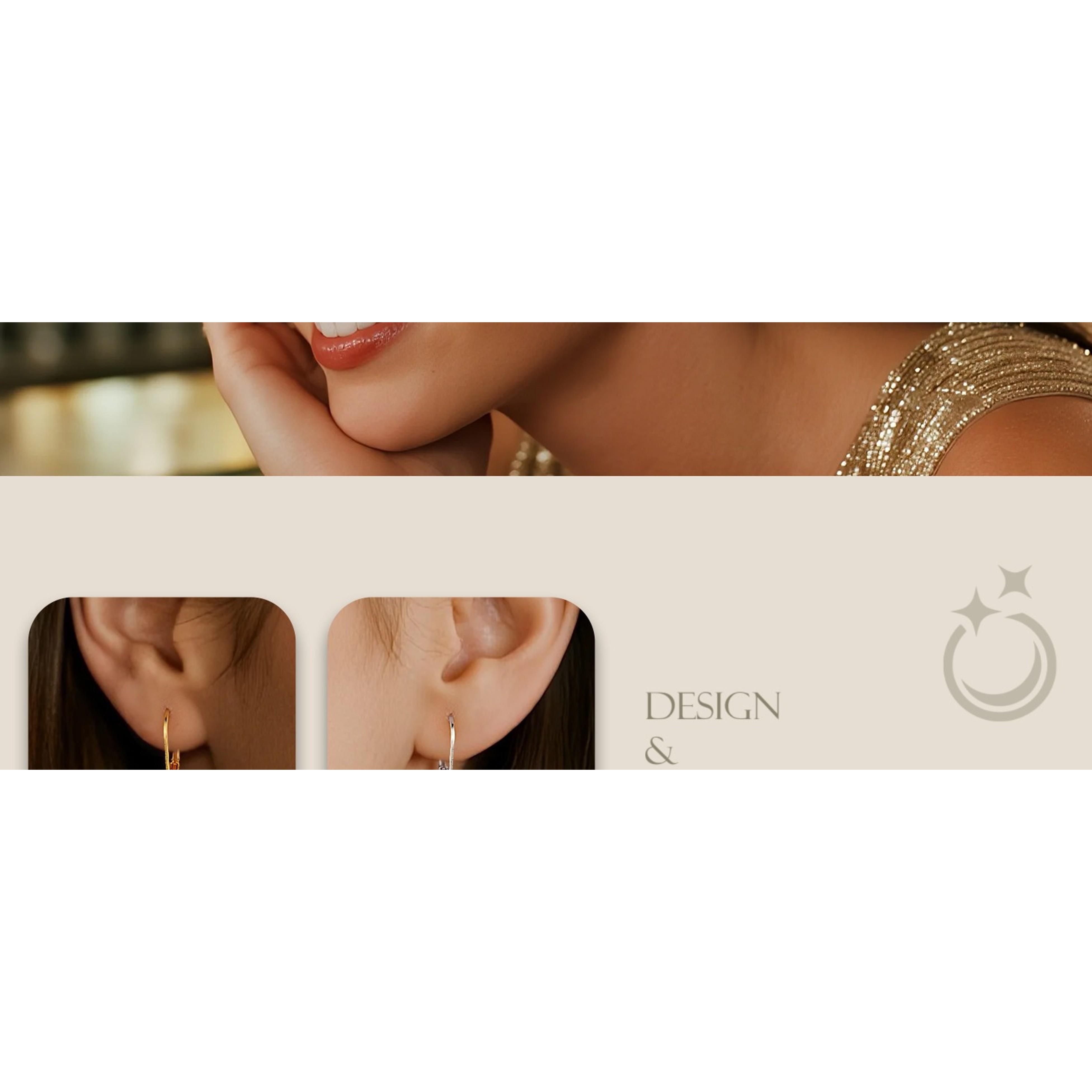 Leaf Gold Drop Earrings for Women Lightweight Hypoallergenic 14K Gold Plated Silver Dangle Earrings Trendy French Leverback