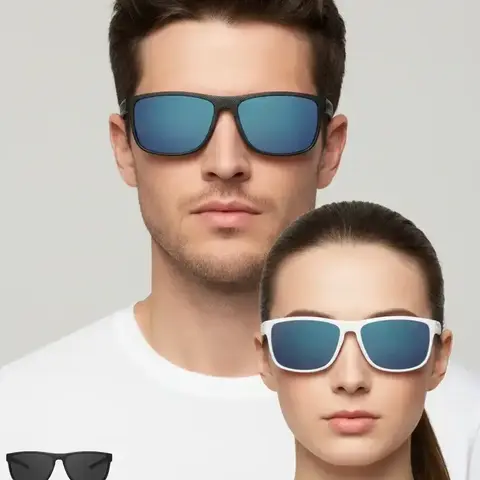 Outdoor Sports Polarized Sunglasses, Rectangle Frame Sunglasses for Men & Women, Sports Eyewear for Hiking & Running, Polarized Cycling Glasses, Cycling Accessory