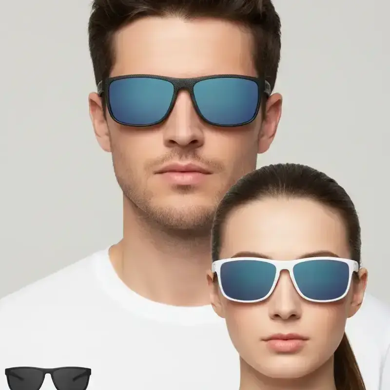 Outdoor Sports Polarized Sunglasses, Rectangle Frame Sunglasses for Men & Women, Sports Eyewear for Hiking & Running, Polarized Cycling Glasses, Cycling Accessory