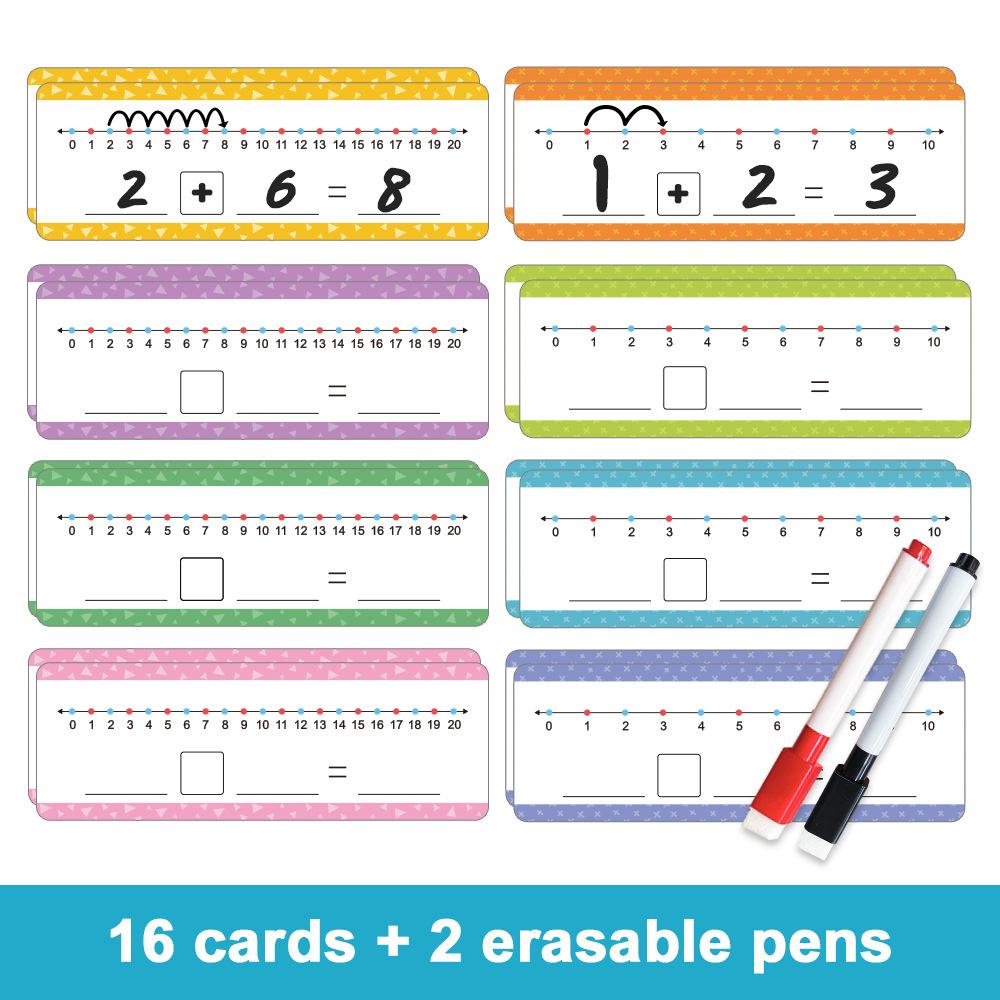 1pc Multi-Style Number Line Addition Subtraction Learning Cards, Essential Education for Mind Development, Perfect Gift for Back-To-School Season