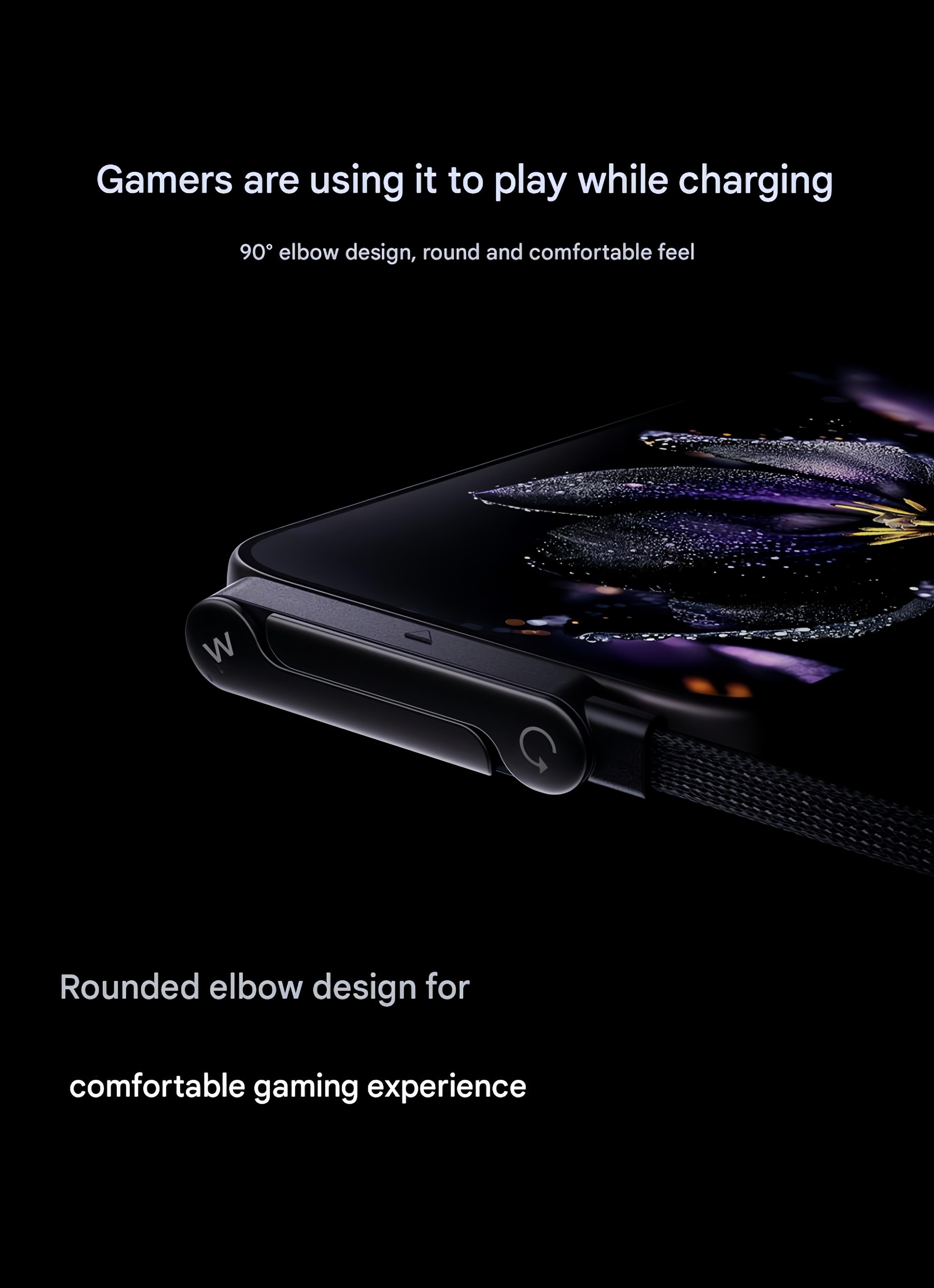 basemo Invisible Holder Charger Cable with Stand, 240w super fast charging 2-in-1 Fast Charging Cord & Phone Stand for Gaming, Office, Car Travel, Compatible with iPhone Samsung Type-C charging cable Black