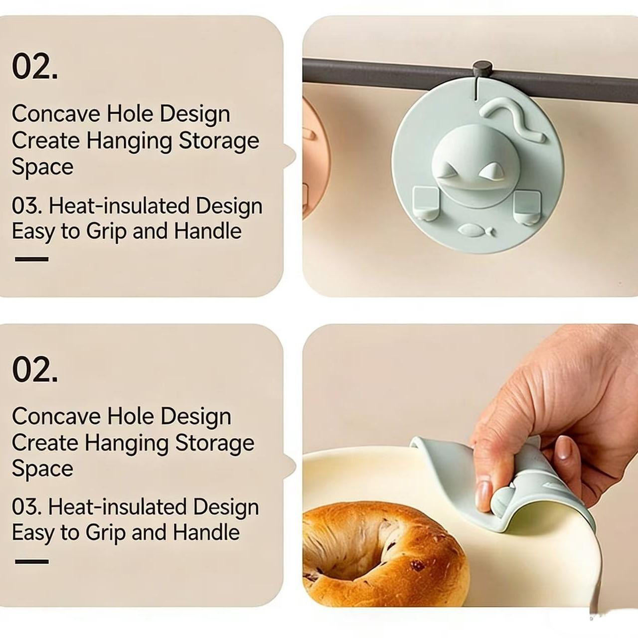 Simple Cartoon Silicone Cup Lid, Creative Irregular Coffee Cup Cover, Dustproof Insect-Proof Multi-Functional Cup Lid