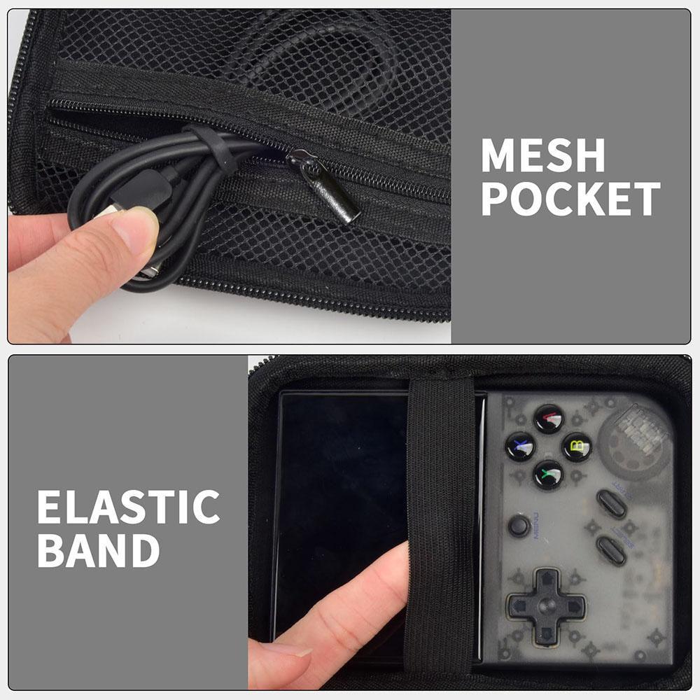 2025 New Durable Game Console Storage Bag for RG353V/RG35XX/RG353VS/X6/R36S/K36, Handheld Game Console Protective Organizer, Stylish & Portable Carrying Bag for Gaming Enthusiasts, Suitable for Outdoor Traveling Camping(Box Only)
