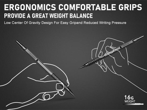 Nicpro 35Pack Black Metal Mechanical Pencils Set in Case, Art Drafting Pencil 0.5, 0.7, 0.9 mm & 3Pack 2mm Graphite Lead Holder for Drawing Sketching With 20 Tube Lead Refills(6B 4B 2B HB 2H 4H Colors)