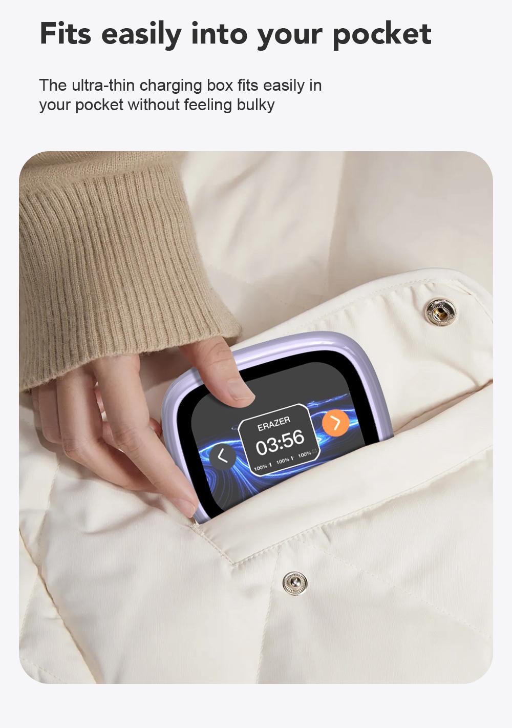 ERAZER XF28 Translation Wireless Earbuds, Clip-On Ear Headphones, Supports Real-Time Translation in 134 Languages With APP, Bluetooth 6.0 Earphones, Audio Wireless Earbuds for Music & Phone Calls,Waterproof Sports Electronic Headphones with Long Endurance