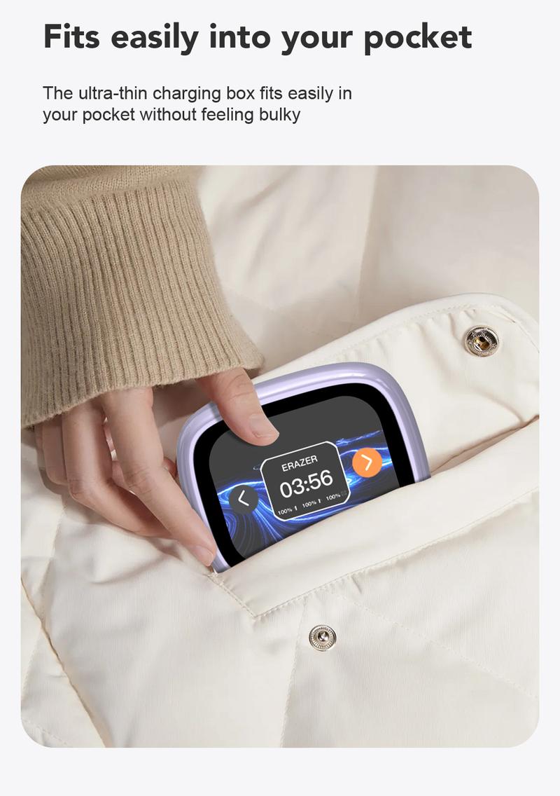 ERAZER XF28 Translation Wireless Earbuds, Clip-On Ear Headphones, Supports Real-Time Translation in 134 Languages With APP, Bluetooth 6.0 Earphones, Audio Wireless Earbuds for Music & Phone Calls,Waterproof Sports Electronic Headphones with Long Endurance