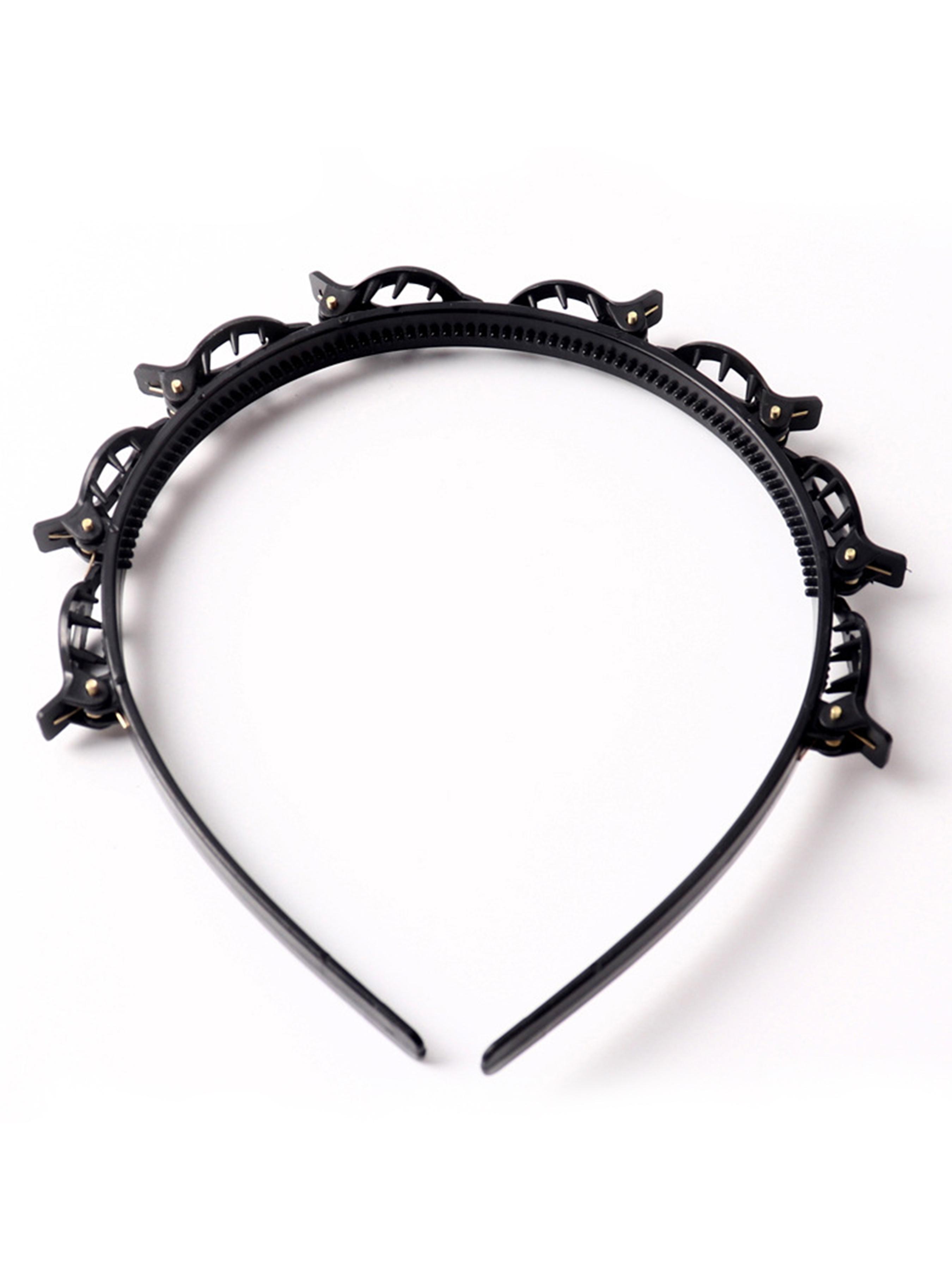 1/2pc Cute Hair Clip Decor Hairband, Novelty Multifunction Hair Hoop with Clips, Fashionable Hair Accessories for Women, Minimalist Headwear, Trendy Hair Hoop