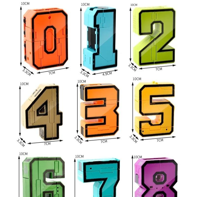 Large Digital Robot Transformer Toy Set Educational Children's Plaything Case Home Building Blocks Action Figure Collectible