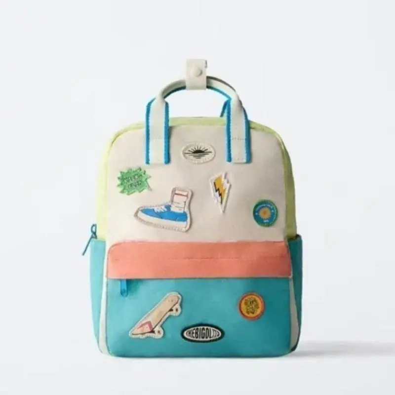 2026 New Cool Skateboard Patch Children's Backpack Soft and Lightweight Student School Bag Large Capacity Boys Casual Backpack
