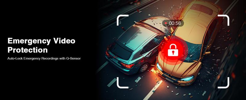 Botslab 4K Dash Cam Front and Rear 170° Ultra Wide Dashcam with ADAS Night Vision 24/7 Parking Mode IMX415 Sensor WDR 5G/2.4G WiFi Built-in GPS Loop Recording Dashboard Camera Recorder Free 64GB SD Card