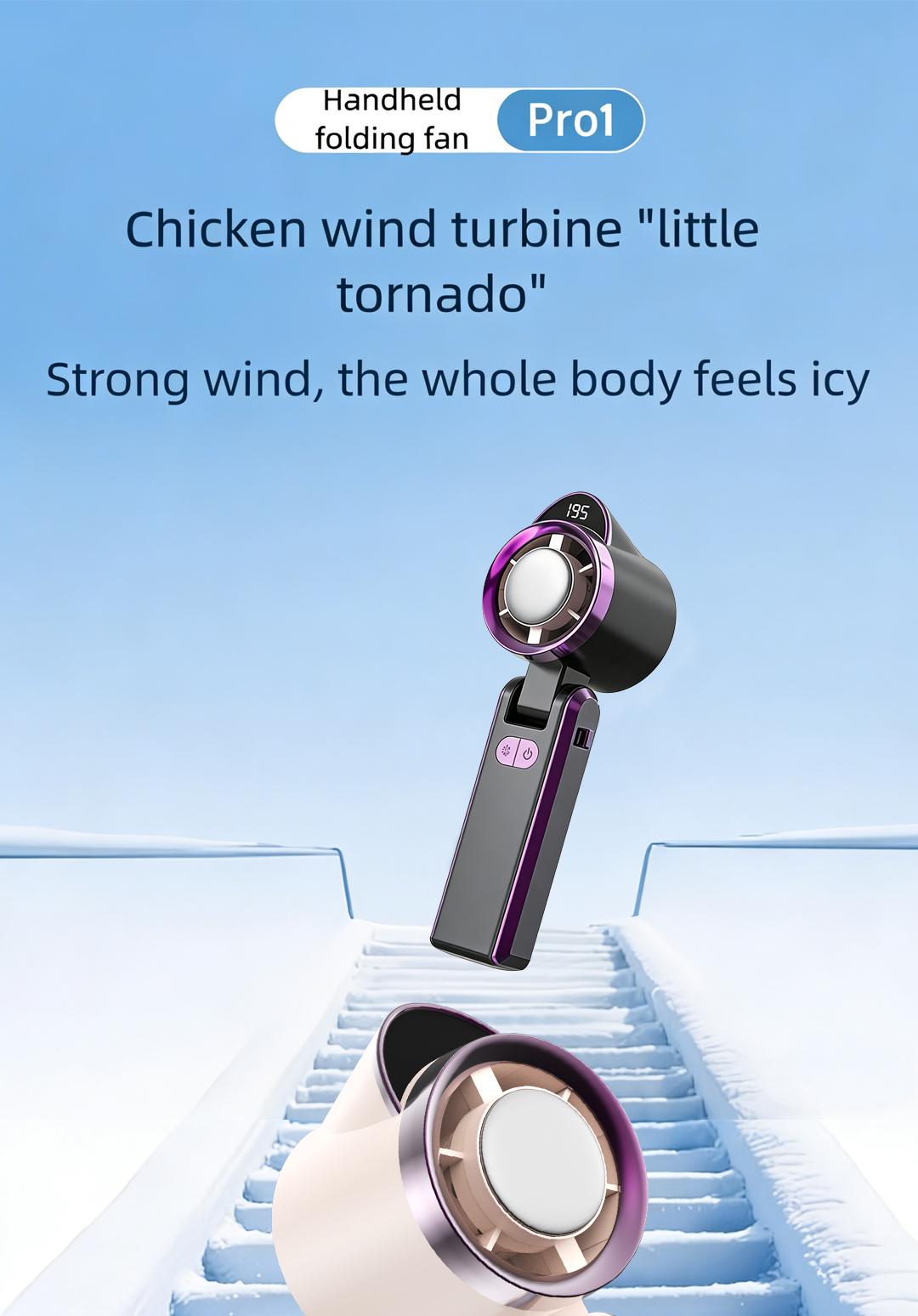D28 Portable Travel Fan Mini Pocket Handheld Rechargeable Turbine Battery Powered USB High Speed Fan for Men Women