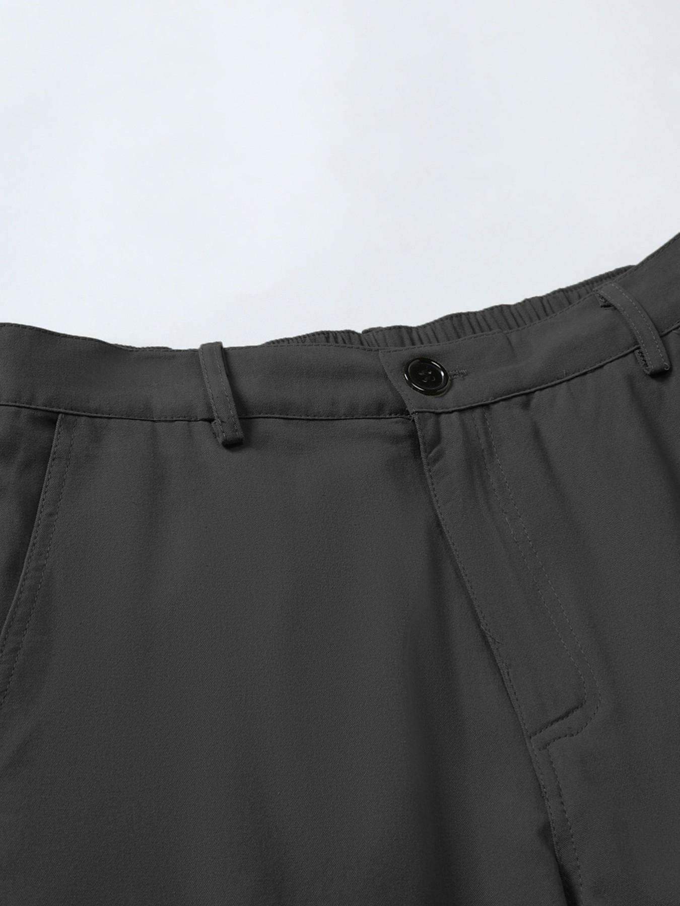 Summer Men's Multi-Pocket Workwear Five-Quarter Shorts, Loose Straight Leg Breathable Casual Pants, Multiple Colors Available, Outdoor Beach Wear