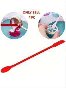 1pc Double-End Silicone Sealing Wax Spatula Tool, Multifunctional Wax Seal Stir Sticks, Heat-Resistant Silicone Scraper For Sealing Wax Spoon Clean, Mixing Resin, Modeling Clay, Polymer Clay Tools, Art & Craft Projects, Sealing Wax Tools Accessories
