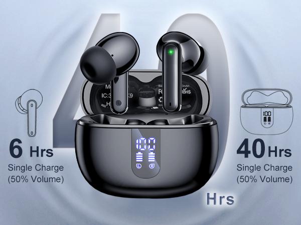 ONE LIFE True Wireless Bluetooth 5.3 Earbuds with LED Display TWS In-Ear Headphones with Mic, Lightweight Ergonomic Design, Long Battery Life, IPX5 Waterproof, HiFi Sound for Sports, Gaming & Travel Audio Charging ONE LIFE True Wireless Bluetooth 5.3 Earbuds with LED Display TWS In-Ear Headphones with Mic, Lightweight Ergonomic Design, Long Battery Life, IPX5 Waterproof, HiFi Sound for Sports, Gaming & Travel Audio Charging