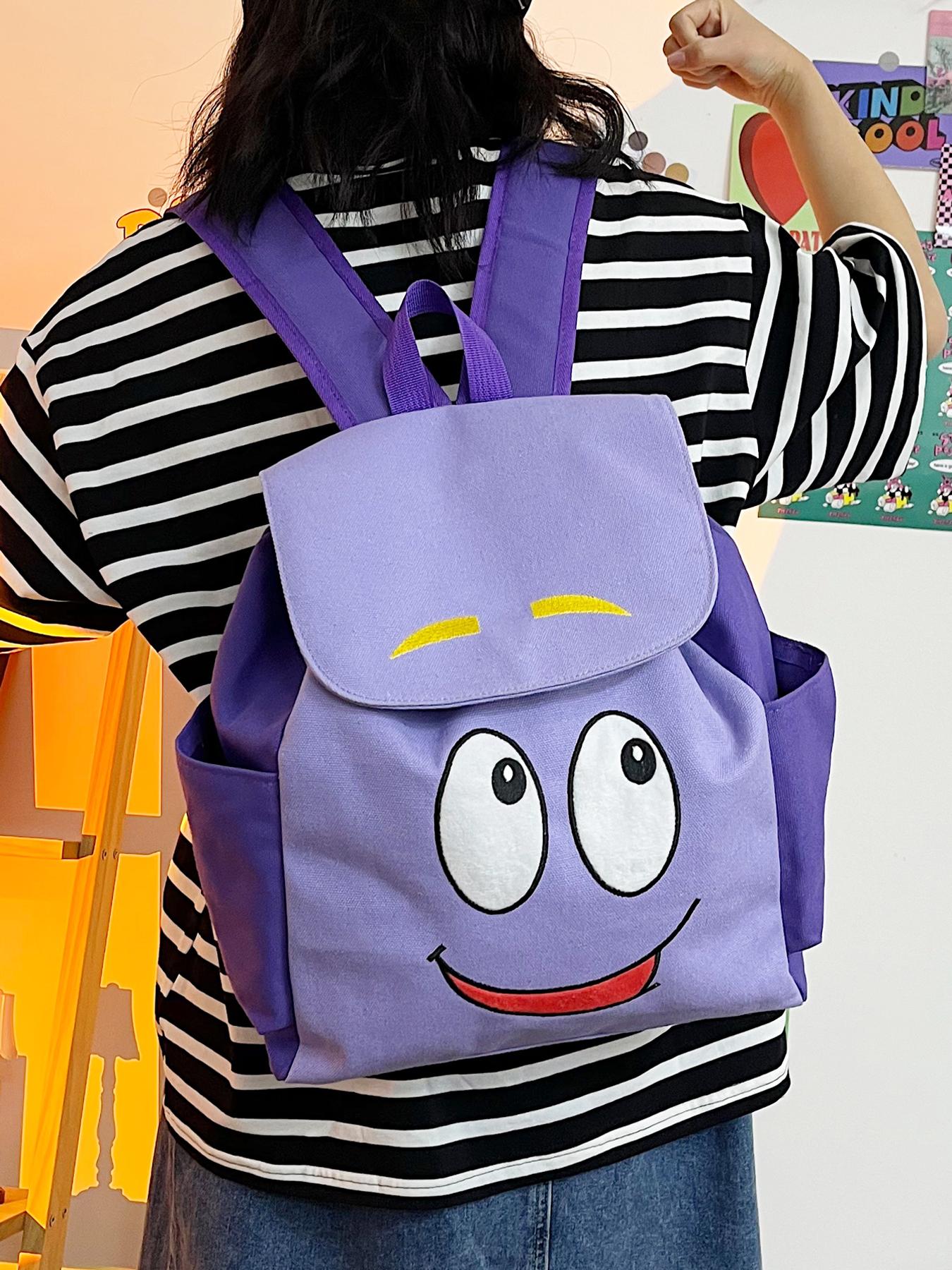 Cute Cartoon Pattern Backpack, Large Capacity Student School Bag, Fashionable Backpack for Girls, Casual Versatile Backpack for Daily Use