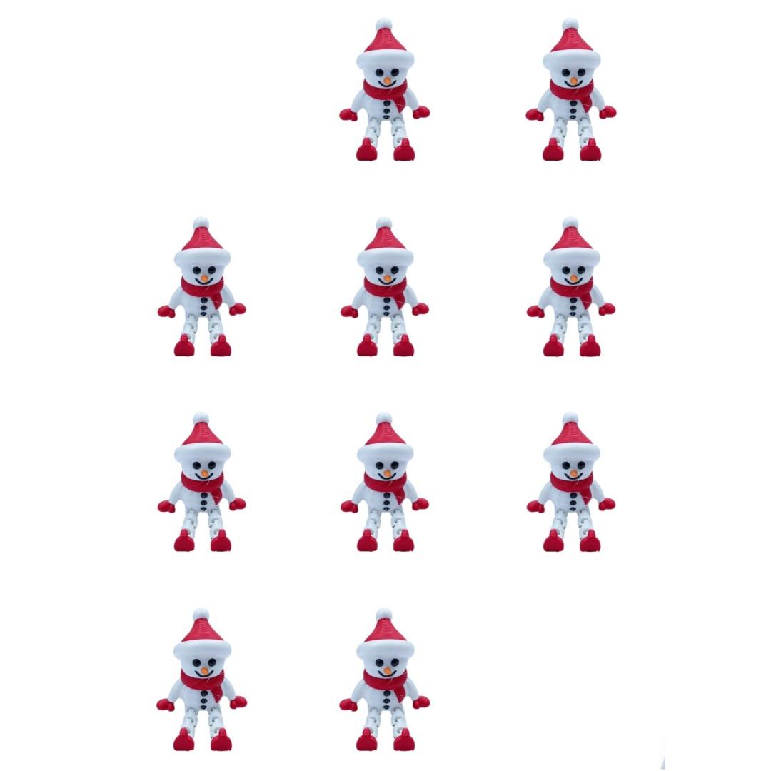 Christmas Decoration Snowman Reindeer Ornament, Plastic Material Christmas Gift Accessory, Festive Xmas Decorations