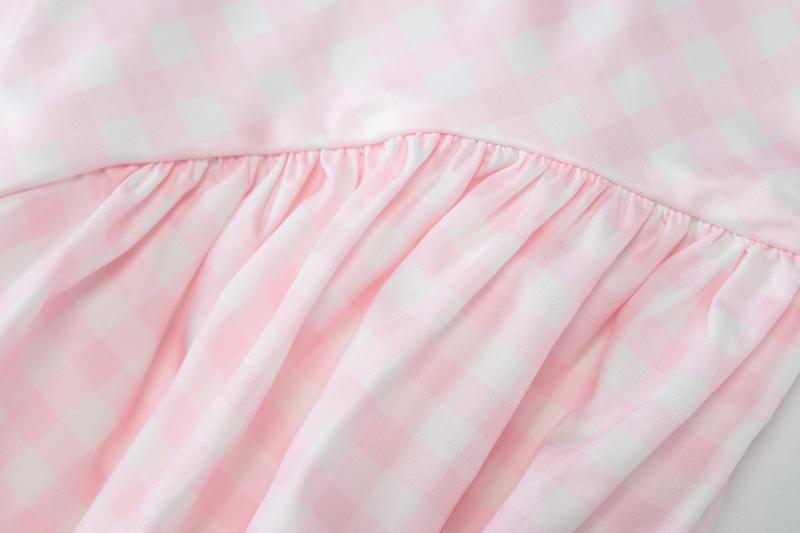 Plaid A-Line Midi Dress for Women's Summer Outfit Adjustable Strap Bodycon Top Flared Hem Casual Elegant Beach Holiday Party Club Dating Dresses