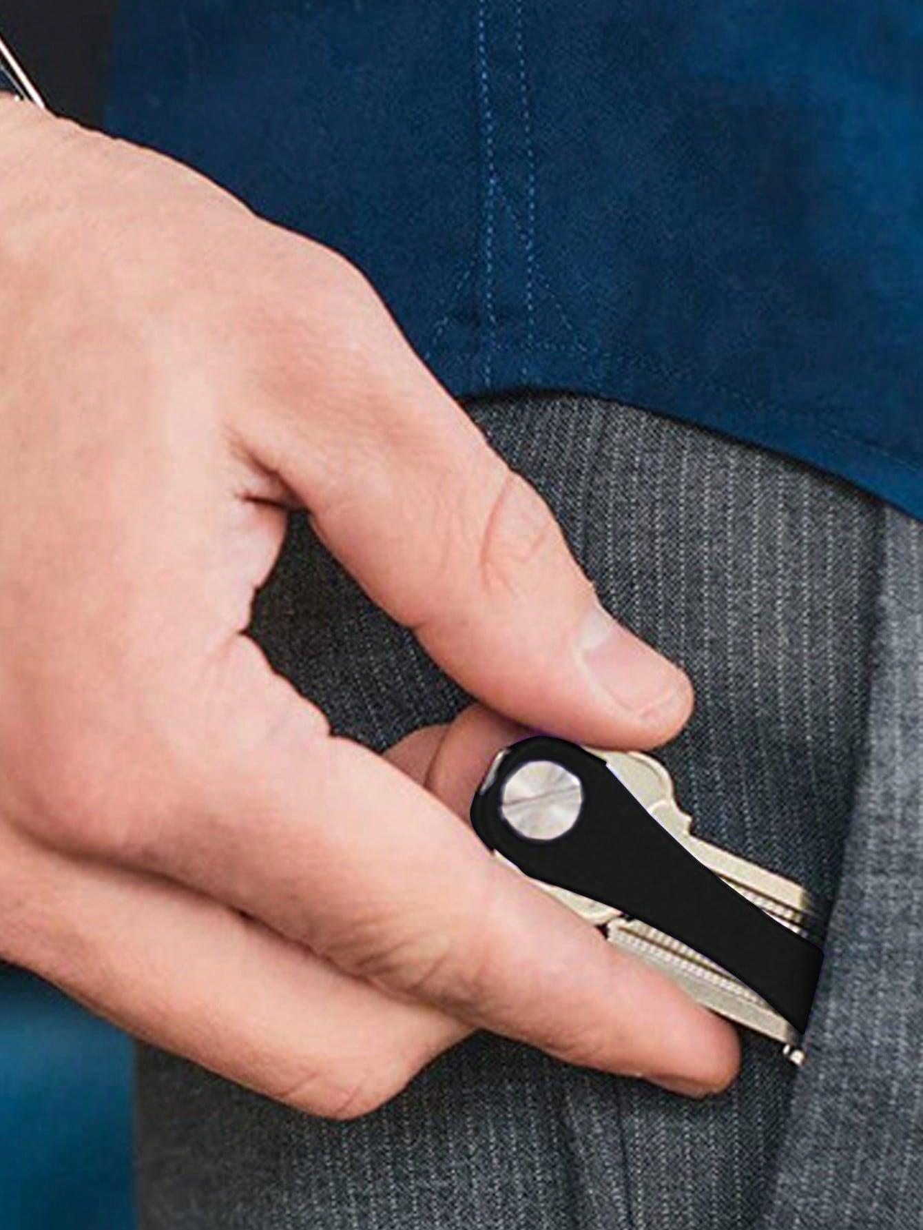 Car key bag | Leather keychain storage bag with chain and keyring | Smart key organizer wallet, suitable for car keys, home keys, office keys | Perfect gift for fathers, husbands, and men | Key collector, travel, daily use, pocket storage