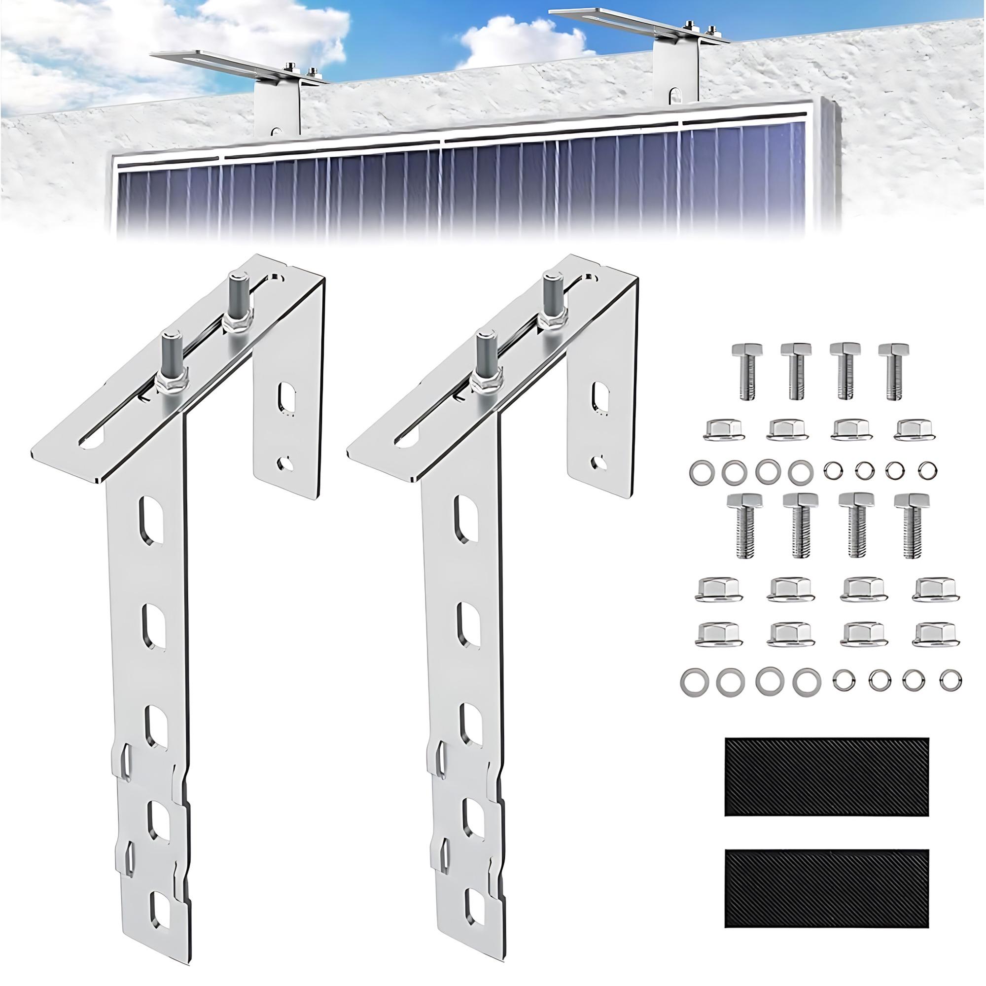 Balcony Solar Panel Mounting Bracket Kit, No-Drill Hooks for Square Railings, Rust-Proof & Damage-Free, Easy Installation for Home PV Systems. Efficient & Durable Balcony Solar Mounts.