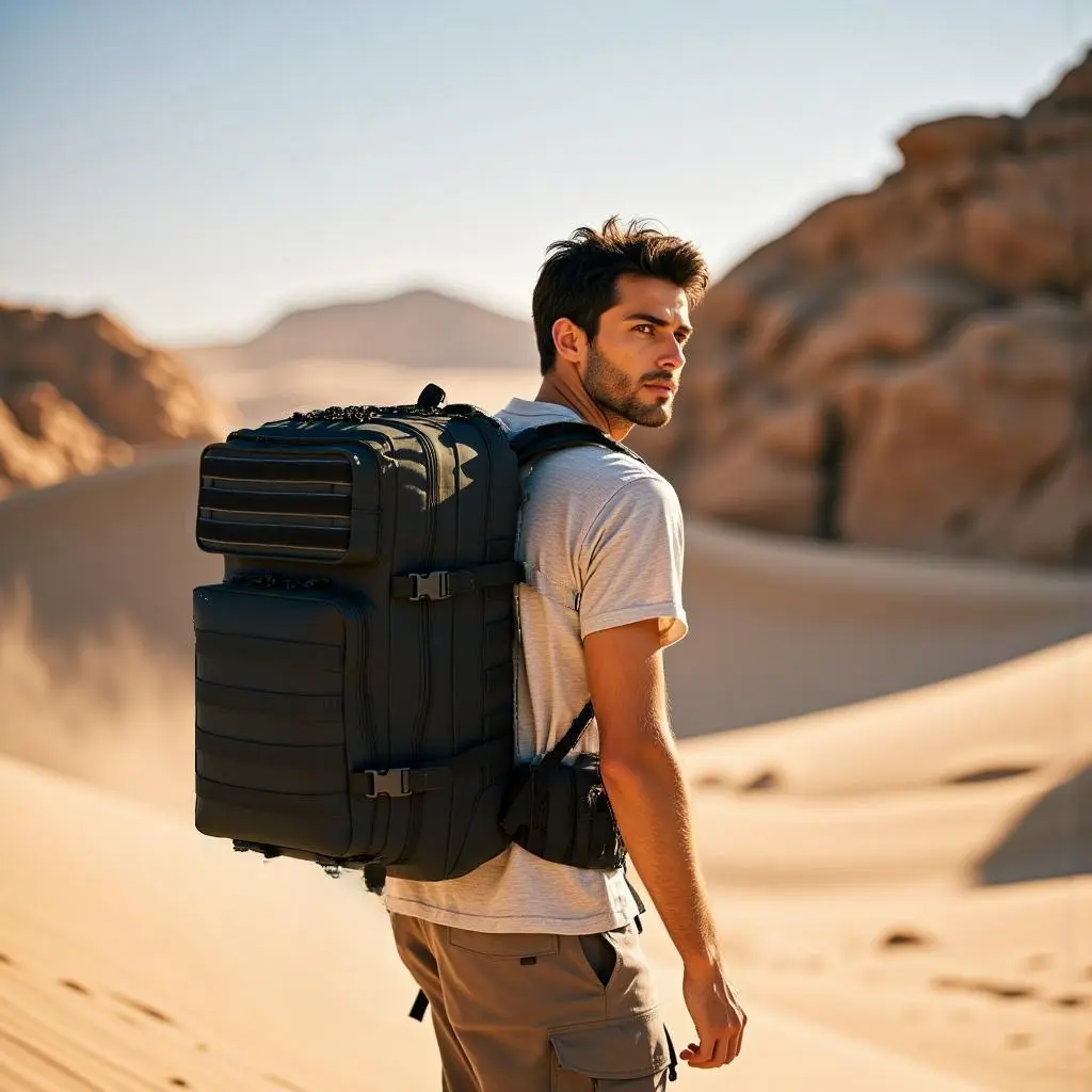 JSERYISGN 45L Durable Hiking Rucksack | Large Capacity Design for Extended Travel & Camping