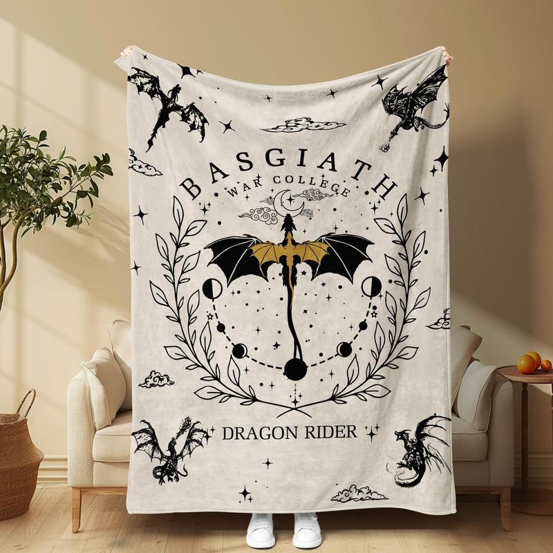Dragon Pattern Blanket, 1 Count SoftComfortable Throw Blanket, Bedroom BeddingBlankets, Warm Napping Blanket for Home OfficeTravel Camping throw blanket comfortable flannel