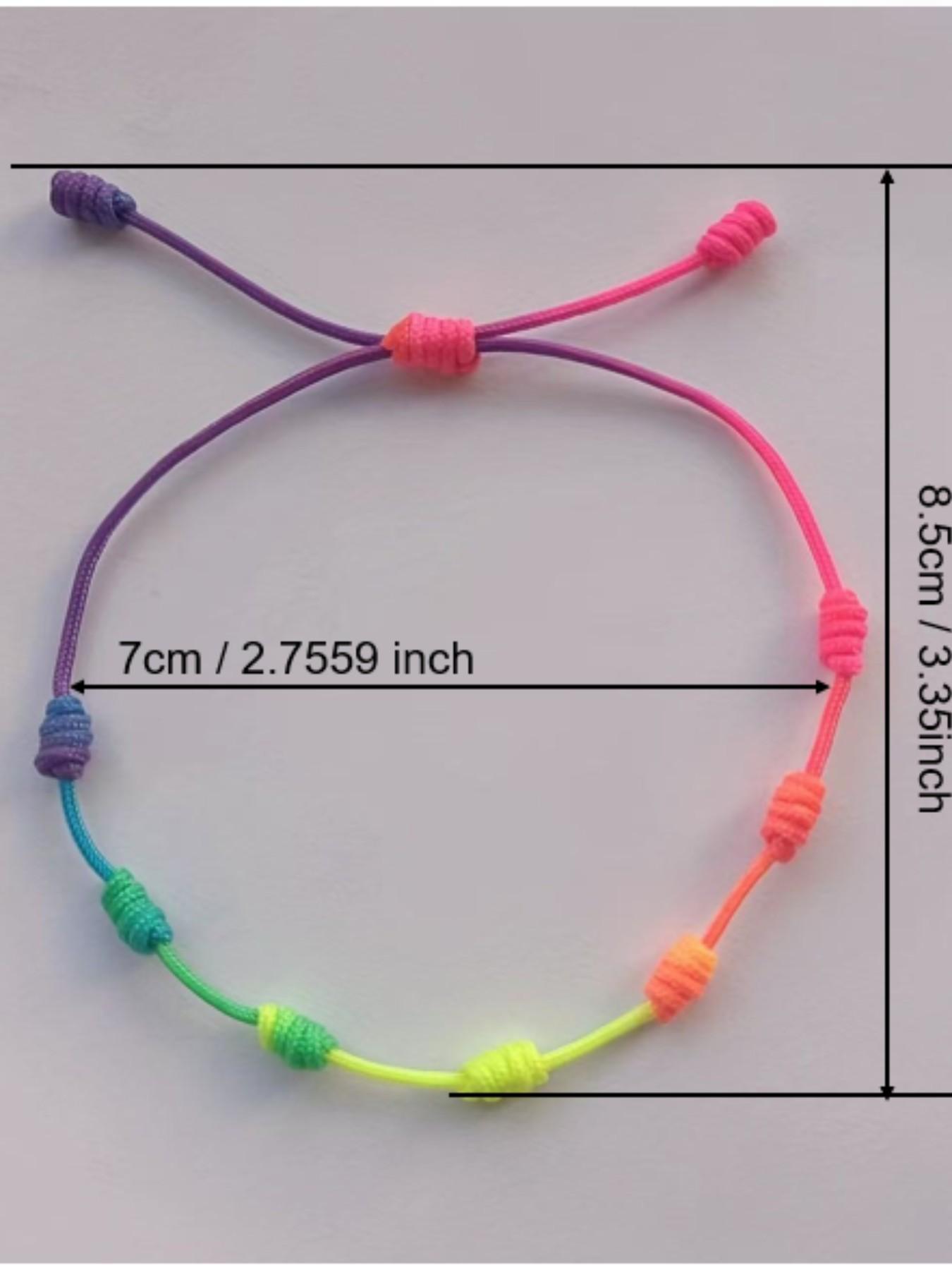 3 Pieces String Handmade Bracelets, Adjustable Kabbalah Knot Bracelet, Protective Amulet for Evil Eye and Good Luck