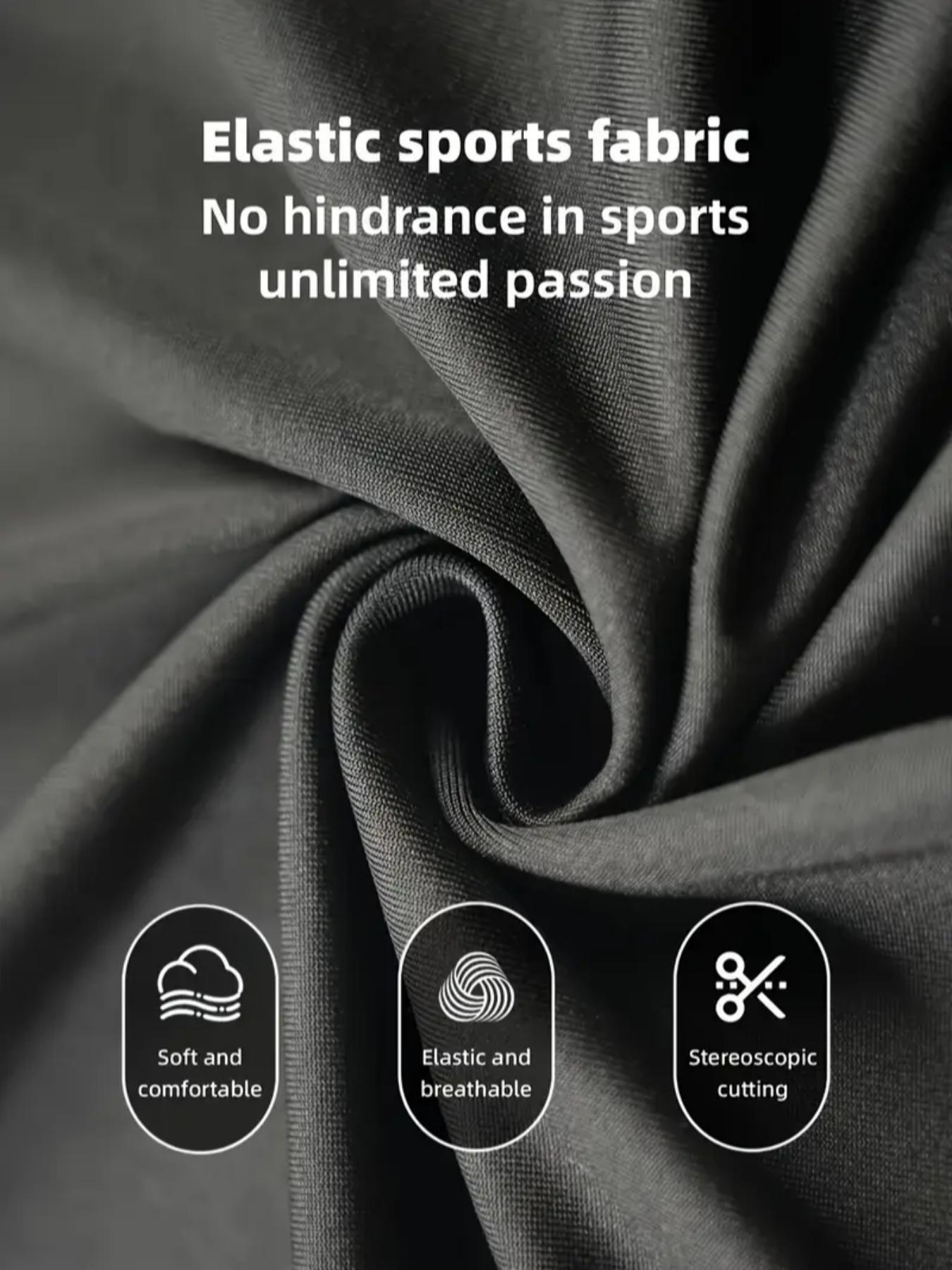 Men's 2-Piece Stretchy Sports Workout Underwear Set with High Elastic Polyester and Spandex Fabric, Long Sleeve Compression Shirt and Pants for Running Basketball Training Work Out Outdoor Activities, Tight Leggings