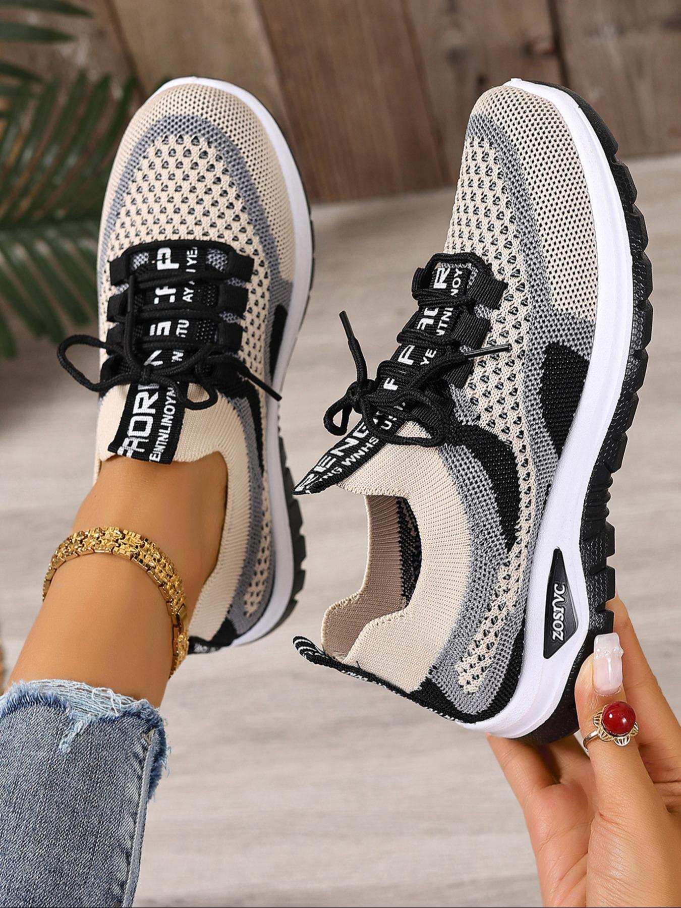 Women's New Casual Sports Shoes, Large Size Lightweight Soft Sole Sneakers, Comfortable Non-Slip Walking Shoes, Perfect for Travel & Leisure Activities, Trendy Walking Sneaker