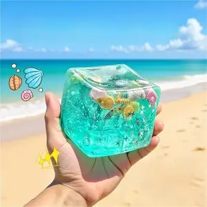 Stress Relief Ice Cube Squishy Toy - Slow Rising Squishies, Anxiety Fidgets, Non-Toxic Durable Stress Ball for Kids, Sensory Fidget for Focus & Calming Play, Great Gift