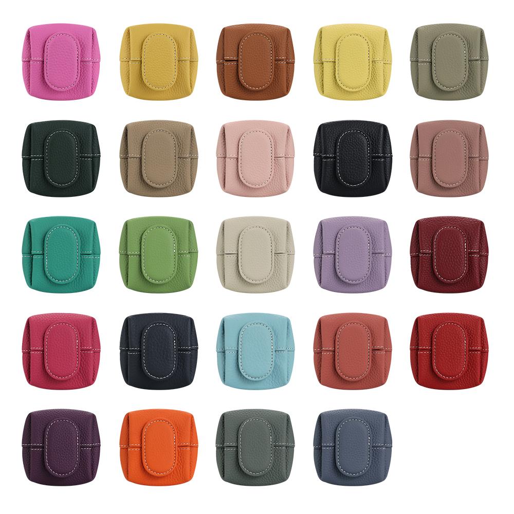 Royal Bagger Mini Lychee Pattern Coin Purse, Solid Color Buckle Key Earphone Storage Bag, Casual Change Pouch for Daily Use 1603 SpringStatements